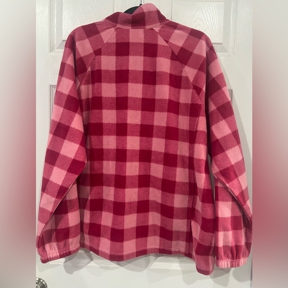 BLAIR Womens Fleece Plaid Zip Up Jacket - Picture 7 of 7